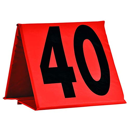 CHAMPRO Non-Weighted Football Yard Markers - 13" x 13", Colors May Vary
