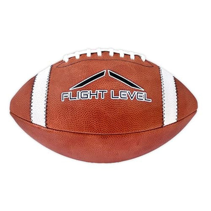 Flight Level Offical Size Leather Football, Full Grain Genuine Leather