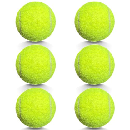 Tennis Balls, 6 Pack Advanced Training & Practice Tennis Balls for Beginners, High Visibility Pet Dog Playing Balls - color: Yellow