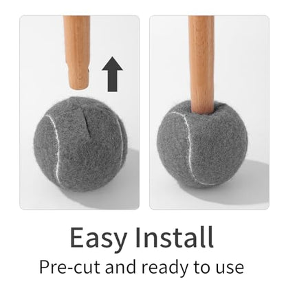 ZIYIZE PreCut Walker Tennis Ball Glides 6PCS Walkers Legs Universal Precut Glide Balls | Heavy Duty Long Lasting Felt Pad Glide Coverings (Grey) - color: Gray