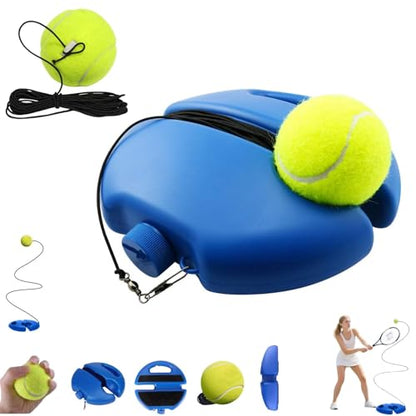 HISKI Tennis Ball Training Baseboard, Tennis Trainer Equipment Set, Tennis Trainer Ball with String, Tennis Trainer Rebound Ball, Multifunction Tennis Practice Rebounder for Backyard - color: Ball+1Set