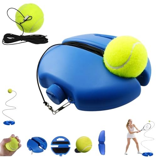 HISKI Tennis Ball Training Baseboard, Tennis Trainer Equipment Set, Tennis Trainer Ball with String, Tennis Trainer Rebound Ball, Multifunction Tennis Practice Rebounder for Backyard - color: Ball+1Set