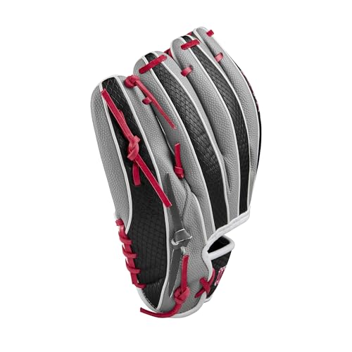 Wilson Spring 2025 A2K® Baseball Gloves - color: Grey/Black/Flamingo, size: Infield - 11.5"