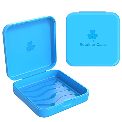 Retainer Case, ARGOMAX Aligner Case, Braces Box, 2 Piece Orthodontic Box (Blue). - color: Blue