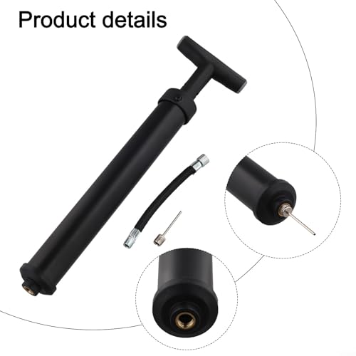 Sports Ball Inflator with Gauge, High Pressure Hand Pump featuring Adjustable Air Valve and Telescopic Rod, Portable Manual Inflator for Basketball Soccer Volleyball, Needle Set