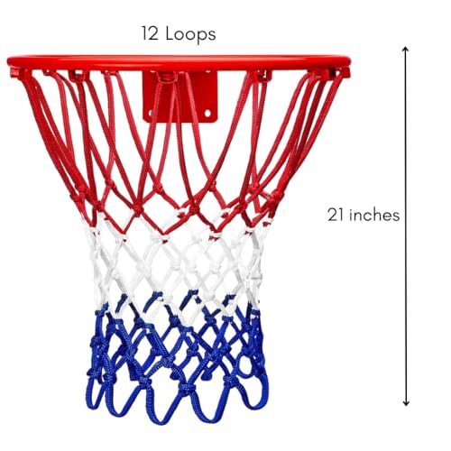 SperoPro Basketball Net - 7.16 Oz Professional Basketball Net Replacement Outdoor All Weather Anti Whip - Heavy Duty Basketball Hoop Net Replacement for Indoor or Outdoor Rim