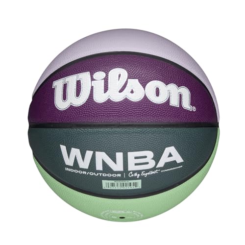 WILSON WNBA Heir Series Basketballs - Women's Official, Size 6-28.5" - color: Purple/Turquoise