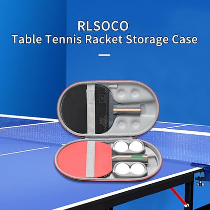 RLSOCO Table Tennis Paddle Case,Carrying Case for Ping Pong Paddles/Table Tennis Paddles/Hexagon Racquet Cyber Shape, Fits for 2 Paddles and 4 Balls (Bag Only)