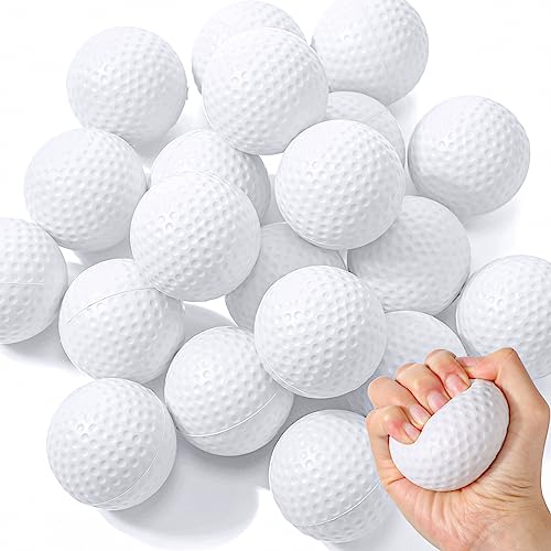 Libima Mini Golf Stress Ball Bulk Foam Practice Balls Stress Relief Sports Ball Training for Golf Birthday Party Favors Carnival Classroom Reward Indoor Outdoor - color: White, size: 2.5 Inch