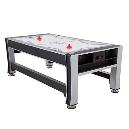 Triumph 3-in-1 Swivel Multi-Game Table – 84" Rotating Game Table with Air Hockey, Billiards & Table Tennis – Complete Accessory Set Included – Space-Saving Family Game Room Entertainment