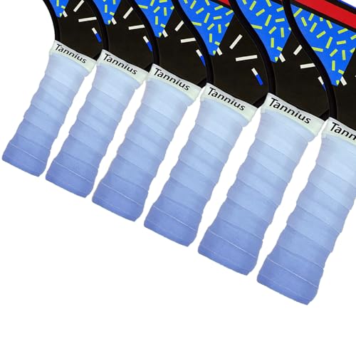 Pickleball Paddle Grip Tape, 6 Pack Pre-Cut Pickleball Grips, Absorbent and Enhanced Pickleball Paddle Overgrip Tape(Gradient Color) (Purple) - color: Purple