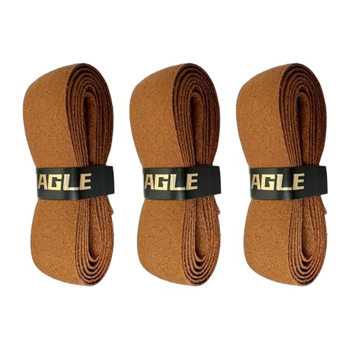 3 Pack Synthetic Leather Premium Replacement Grip Anti-Slip,Ultra-Durable,Comfort,Pickleball Tennis Badminton Replacement Grip/Grip Tape Brown