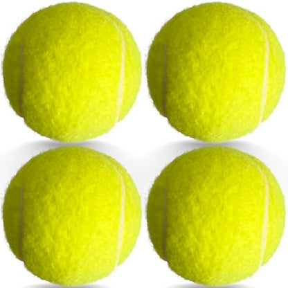 4 Pack Tennis Balls - Long Lasting Practice Balls for Tennis Beginners, Tennis Training Balls, Dog Fetch Toys - color: Yellow