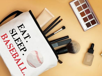 Baseball Themed Travel Makeup Bag, Multifunctional Cosmetic Case, Multicolour, Women's Gift for Mom, Sister, Friend, Travel/On-the-go, Daily Use, Toiletry - color: baseball 1