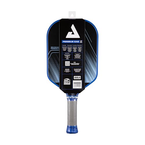 JOOLA Ben Johns CAS 16mm Carbon Fiber Pickleball Paddle - CAS Surface Tech - Control & Power Paddle - USAP Approved - Aero Curve - Feel-Tec Pure Grip - NFC Chip - color: Azure Blue, size: Perseus
