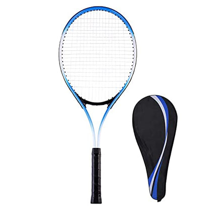 27-inch Beginner Tennis Racque for Adult - Light Adult Singl Racquet Set for Women Men with Carry Bag - color: Blue