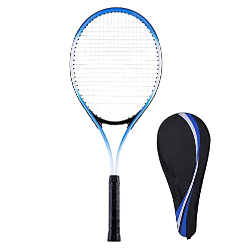 27-inch Beginner Tennis Racque for Adult - Light Adult Singl Racquet Set for Women Men with Carry Bag - color: Blue