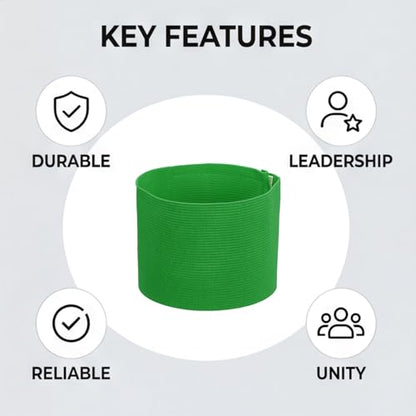 YOKIVE Captain Armbands, Elastic Armband Soccer Captain Arm Band - color: Grass Green