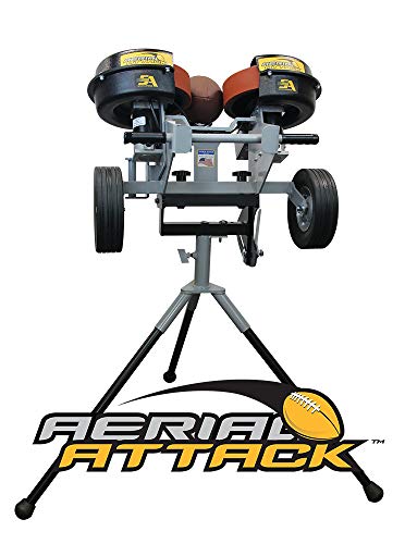 Sports Attack Aerial Attack Football Passing Machine – Professional Football Training Machine for Passing, Receiving, Punt Return & Team Practice - AC Model