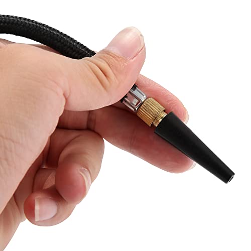 X AUTOHAUX 1 Set Portable Air Pump with Inflation Needle Tapered Nozzle Extension Hose for Bicycle Wheel Tire Inflator