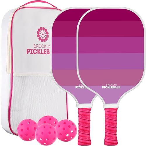 – Carbon Fiber Pickleball Paddles – USAPA Approved, Honeycomb Core, Cushioned Grip, Lightweight Design – Single Paddles & Paddle Sets - color: Neon Pink - Paddle Set