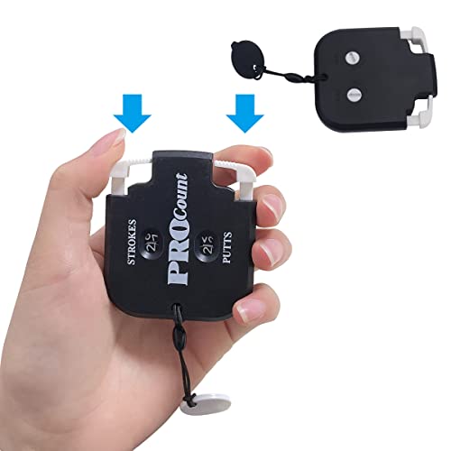 SEACLOUD 2PCS Mini Golf Tally Counter Clicker Turning Technology up to 99 Score Stroke Counter Strike up for Golf Game - style: B2+W2
