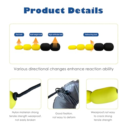 TNZMART Goalkeeper Soccer Football Agility Goalie Reflex Training Practice Drill Equipment Gear 9-13 FT