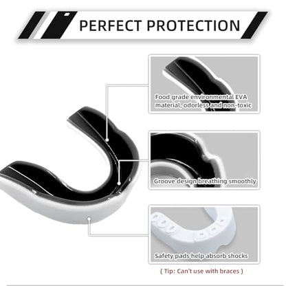 LPONJAR 5 Pack Toddler Kids Youth Mouth Guard, Moldable Sports Mouthguard with Case for Boys & Girls, Ideal for Non Braces, Football Lacrosse Hockey Basketball Boxing Soccer Taekwondo MMA Karate - size: Small (under 7 Year old)
