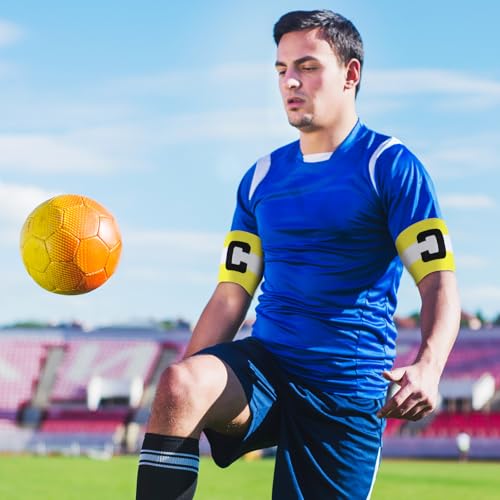 YARNOW 2 Pcs Soccer Captain Armbands Adjustable Elastic Football Bands for Youth Team Leaders Training Matches