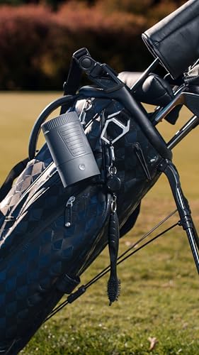 Wash-E: Electric Golf Ball Cleaner – Portable Motorized Washer, USB-C Rechargeable, Clips to Golf Bag – Premium Golf Gift