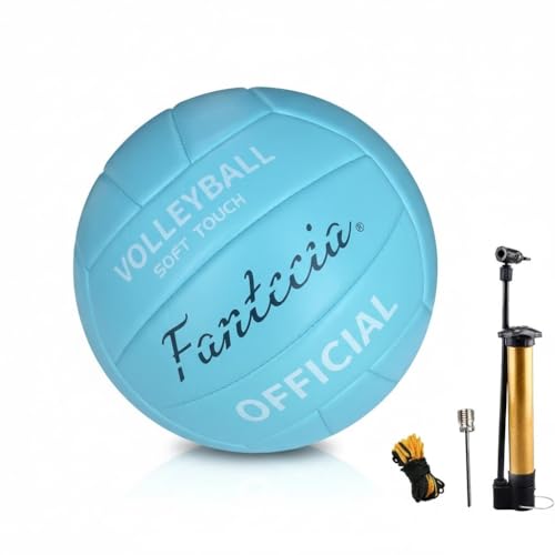 Volleyball, Soft Volleyball Balls for Indoor and Beach Fun, Official Size 5 for Youths and Adults-Includes Pump