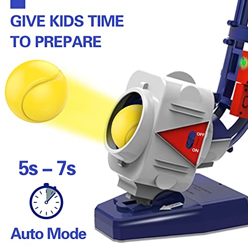 iPlay, iLearn Kids Pitching Machine Toys, 2 in 1 RC Baseball Tennis Pitcher, Auto Ball Launching Bat, Boys Outdoor Outside Sports Backyard Game, Birthday Gift 5 6 7 8 10 12 Yr Youth-Unassembled - style: Unassembled