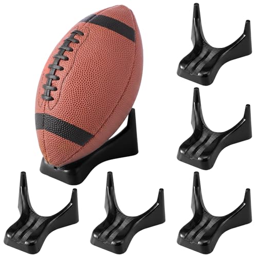 Soulchen Football Style Kickoff Kicking Tee Rugby Ball Display Stand Compatible for All Ball Sizes Football Display Stand for Kickoff Practice Equipment - color: Black