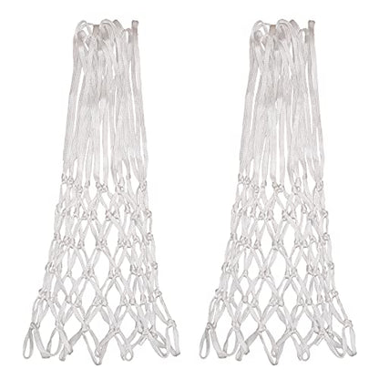 Sanung 2 Pack Basketball Nets Replacement 12 Loops Rim All-Weather Polyester Anti Whip with Carrying Bag for Standard Size and Home Use Basketball Hoop