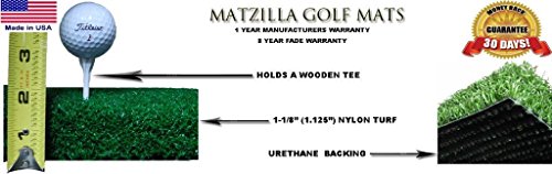 Premium 5'X5' Luxury Tee Golf Hitting Mat- Holds a Wooden tee