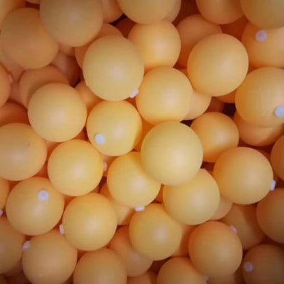 GALPADA 100pcs 27mm Table Tennis Balls with Hole, Abs Plastic Ping Pong Balls for Practice Machine Training, Yellow Bulk Set for Leisure and Competition Use