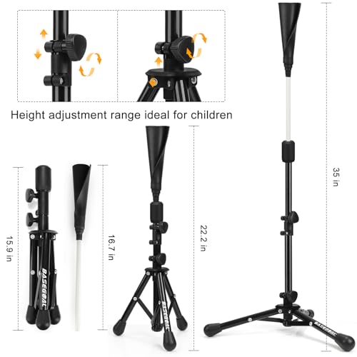 BaseGoal Baseball Tee for Kids,Youth Stand Set,Teeball Set,Youth Baseball,Softball Batting Tee Set,Easy Adjustable Height - style: Kids Baseball Tee New-B