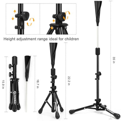 BaseGoal Baseball Tee for Kids,Youth Stand Set,Teeball Set,Youth Baseball,Softball Batting Tee Set,Easy Adjustable Height - style: Kids Baseball Tee New-B