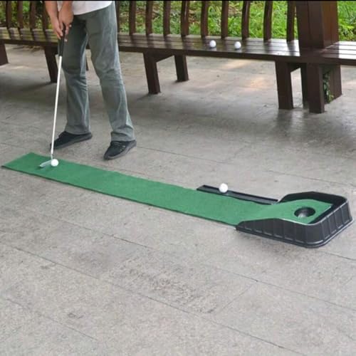 Luxury Indoor Putting Green Set with Golden Ball – Roll‑Up Practice Mat & Portable Cup Base – Perfect Golf Gift for Men, Women & Beginners, Indoor Putting Green, Portable Golf Putting mat.