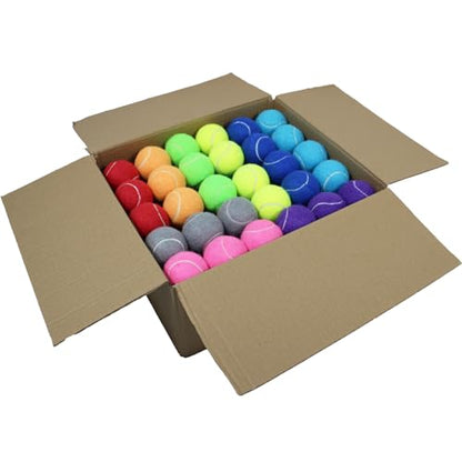 SHYUJAJIE Tennis Balls, 90 Pack Training Tennis Balls Bulk, High Elasticity Practice Tennis for Beginner, Exercise Playing Balls for Pet Dog