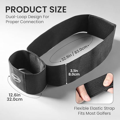 FINGER TEN Golf Swing Training Aid & Adjustable Correcting Swing Trainer 1 Pack, Portable Muscle Memory & Connection Swing Corrector for Right/Left Handed Men Women Golfer Beginners
