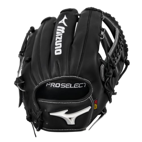 Mizuno Pro Select - color: Cross 8 Web - Black, size: 11.5", Infield, Regular Pocket Design