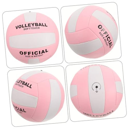YARNOW Inflatable Volleyball Soft Touch Training Ball 2.7mm Explosion-Proof Machine Stitched Indoor Outdoor Sports Equipment for Adult Practice and Match