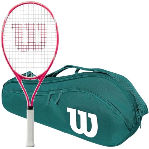 Wilson Tempest Pro Lite Tennis Racquet Bundled with an Advantage 2.5 Tennis Bag - color: Green Advantage Bag