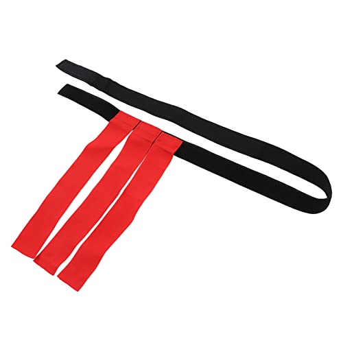 Football Waist Flag Belt Adjustable Polyester Training Belt with Bright Colors for Football Competition Kids Sports Outdoor Games Red