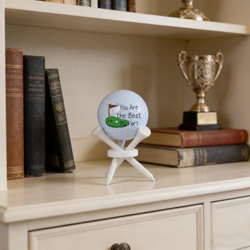 Fathers Day Golf Gifts for Men, Birthday Graduation Gift for Men Women Golfers Lovers, Husband Coworkers Boss Friend, You're the Best by Par Golf Ball Tabletop Display Stand Holders Gift Decor 3 tees