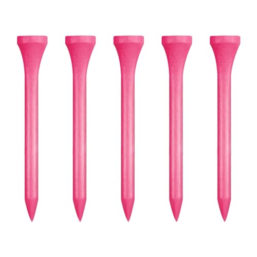 Wooden Golf Tees 3-1/4", 2-3/4", 1-1/2" Available,100 Count (Natural Color, White, Black, Blue, Red, Pink)