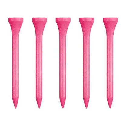 Wooden Golf Tees 3-1/4", 2-3/4", 1-1/2" Available,100 Count (Natural Color, White, Black, Blue, Red, Pink)