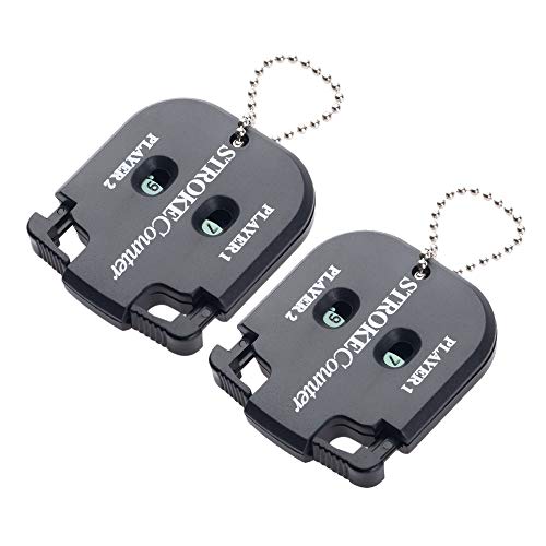 SEACLOUD Mini Golf Putt Score Counter Clicke Two Digits Scoring Keeper Black Color Handy Golf Count Shot Stroke/Black/Red/Yellow/White/Blue - color: black