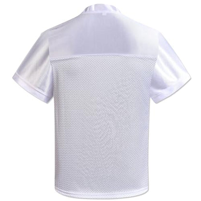 Youth Blank Football Jersey,Boy's Mesh Athletic Practice Footabll Shirts,Blank Footabll Jerseys for Kids S-XL - color: White, size: Medium
